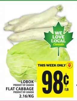 Food Basics LOBOK OR FLAT CABBAGE offer