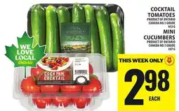 Food Basics COCKTAIL TOMATOES OR MINI CUCUMBERS offer