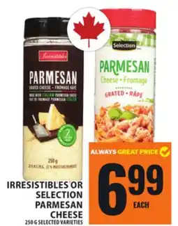 Food Basics IRRESISTIBLES OR SELECTION PARMESAN CHEESE offer