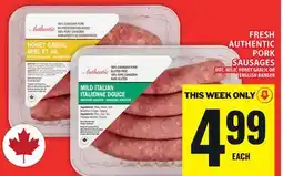 Food Basics FRESH AUTHENTIC PORK SAUSAGES offer