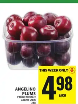 Food Basics ANGELINO PLUMS offer