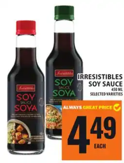 Food Basics IRRESISTIBLES SOY SAUCE offer