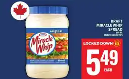 Food Basics KRAFT MIRACLE WHIP SPREAD offer