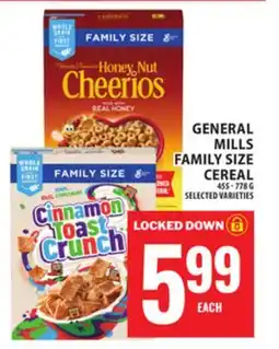 Food Basics GENERAL MILLS FAMILY SIZE CEREAL offer