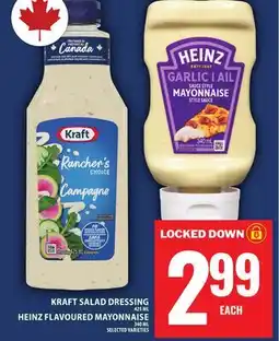 Food Basics KRAFT SALAD DRESSING OR HEINZ FLAVOURED MAYONNAISE offer