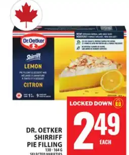 Food Basics DR. OETKER SHIRRIFF PIE FILLING offer
