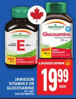 Food Basics JAMIESON VITAMIN E OR GLUCOSAMINE offer