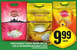 Food Basics PARLIAMENT GOLD, NOOR SELLA, GOLD OR BROWN BASMATI RICE offer