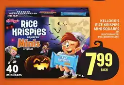 Food Basics KELLOGG'S RICE KRISPIES MINI SQUARES offer