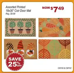 Oxford Mills Assorted Printed 18x30 Coir Door Mat offer