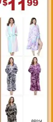 Oxford Mills Assorted Printed & Solid 40 long Fleece Bathrobes offer