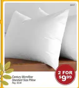 Oxford Mills Century Microfiber Standard Size Pillow offer
