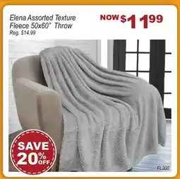 Oxford Mills Elena Assorted Texture Fleece 50x60 Throw offer