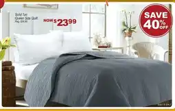 Oxford Mills Solid 1pc Queen Size Quilt offer