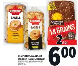 Metro DEMPSTER'S BAGELS OR COUNTRY HARVEST BREADS offer