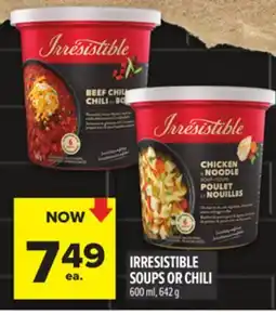 Metro IRRESISTIBLE SOUPS OR CHILI offer