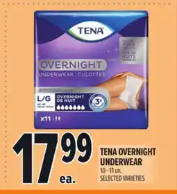 Metro TENA OVERNIGHT UNDERWEAR offer