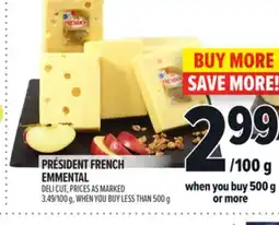 Metro PRÉSIDENT FRENCH EMMENTAL offer