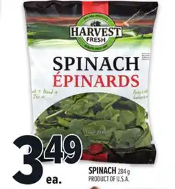 Metro HARVEST FRESH SPINACH offer