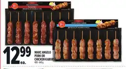 Metro MARC ANGELO PORK OR CHICKEN KABOBS offer