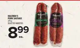 Metro HALENDA'S PORK SAUSAGE offer