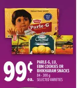 Metro PARLE-G, LU, EBM COOKIES OR BHIKHARAM SNACKS offer