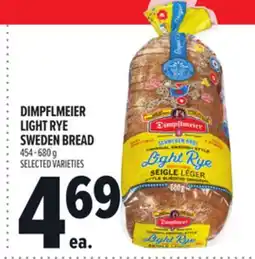Metro DIMPFLMEIER LIGHT RYE SWEDEN BREAD offer