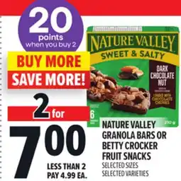 Metro NATURE VALLEY GRANOLA BARS OR BETTY CROCKER FRUIT SNACKS offer