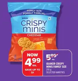 Metro QUAKER CRISPY MINIS FAMILY SIZE offer