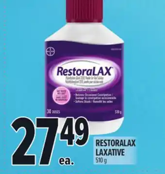 Metro RESTORALAX LAXATIVE offer