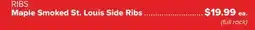 Metro MAPLE SMOKED ST. LOUIS SIDE RIBS offer