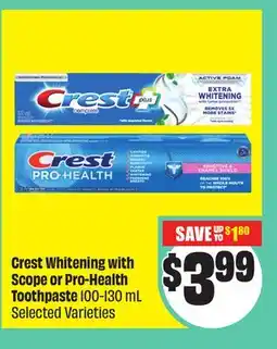 Chalo FreshCo Crest Whitening with Scope or Pro-Health Toothpaste 100-130 mL Selected Varieties offer