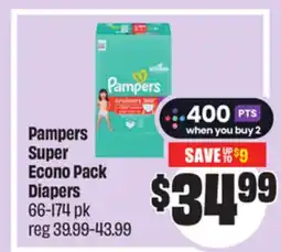 Chalo FreshCo Pampers Super Econo Pack Diapers 66-174 pk offer