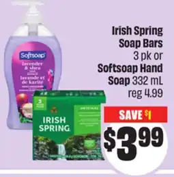 Chalo FreshCo Irish Spring Soap Bars 3 pk or Softsoap Hand Soap 332 mL offer