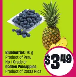 Chalo FreshCo Blueberries 170 g Product of Peru No. 1 Grade or Golden Pineapples Product of Costa Rica offer