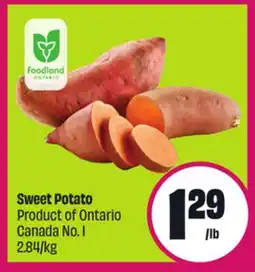 Chalo FreshCo Sweet Potato Product of Ontario Canada No. 1 2.84/kg offer