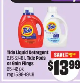 Chalo FreshCo Tide Liquid Detergent 2.15-2.48 L Tide Pods or Gain Flings 25-42 pk offer