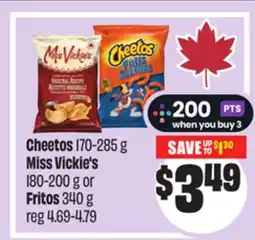Chalo FreshCo Cheetos 170-285 g Miss Vickie's 180-200 g or Fritos 340 g offer
