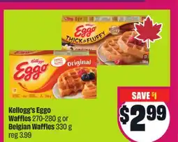 Chalo FreshCo Kellogg's Eggo Waffles 270-280 g or Belgian Waffles 330 g offer