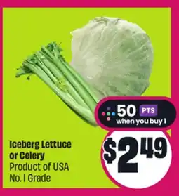 Chalo FreshCo Iceberg Lettuce or Celery Product of USA No. 1 Grade offer