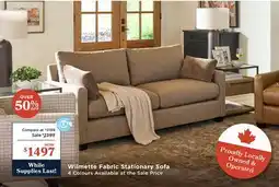 La Z Boy Wilmette Fabric Stationary Sofa offer