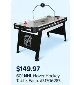 Walmart 60 NHL Hover Hockey Table offer