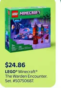 Walmart LEGO Minecraft The Warden Encounter offer