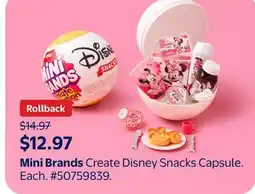 Walmart Mini Brands Create Disney Snacks Capsule offer