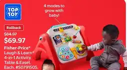 Walmart Fisher-Price Laugh & Learn 4-in-1 Activity Table & Easel offer