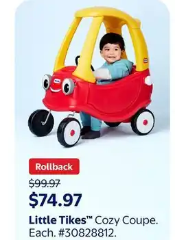 Walmart Little Tikes Cozy Coupe offer