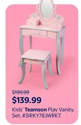 Walmart Kids' Teamson Play Vanity offer