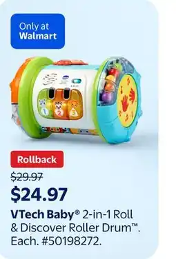 Walmart Vtech Baby 2-in-1 Roll & Discover Roller Drum offer