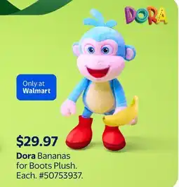 Walmart Dora Bananas for Boots Plush offer