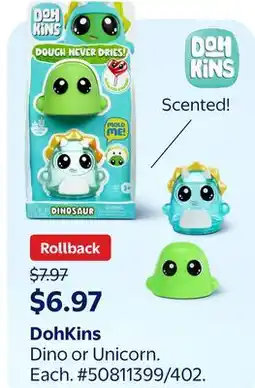 Walmart DohKins Dino offer